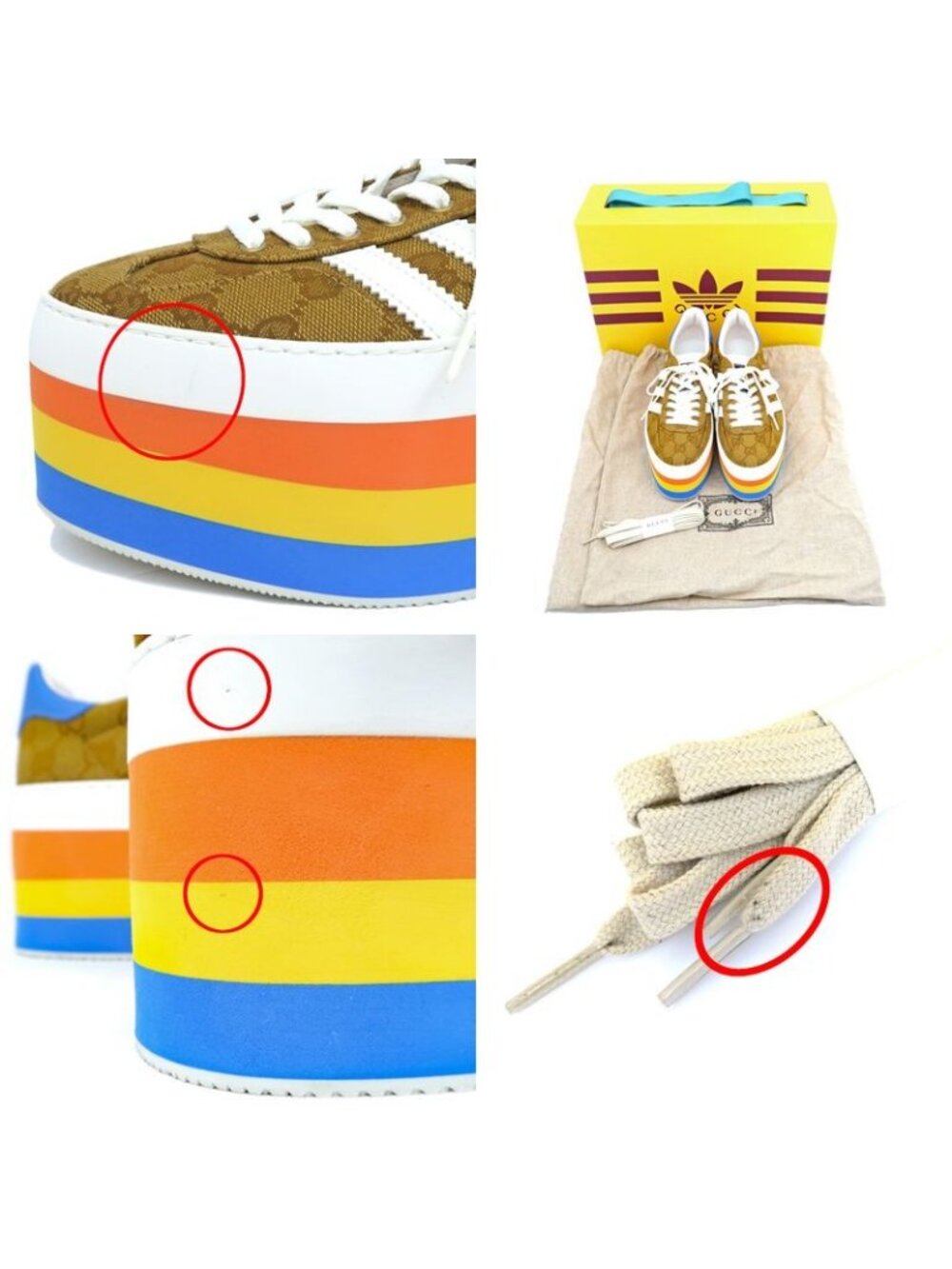 Gucci Adidas Collaboration Sneakers Thick Sole Gazelle - Picture 10 of 10